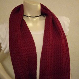 Burgundy Scarf and Head or wristband